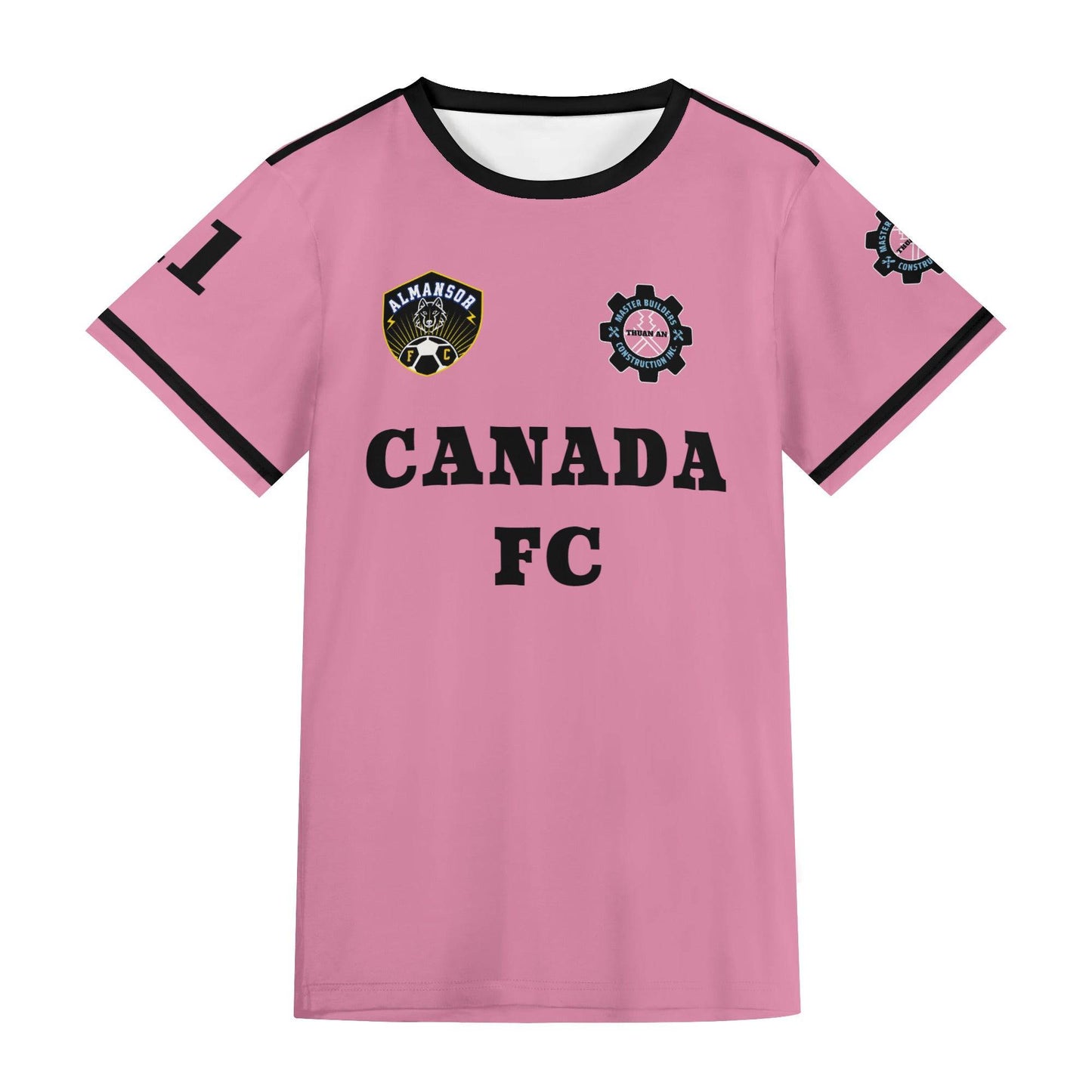 Custom Soccer Uniform (Black-Pink) - Weave West