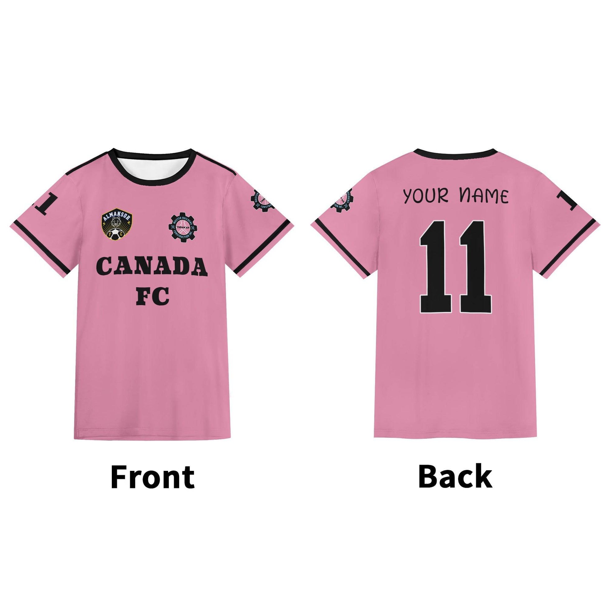 Custom Soccer Uniform (Black-Pink) - Weave West