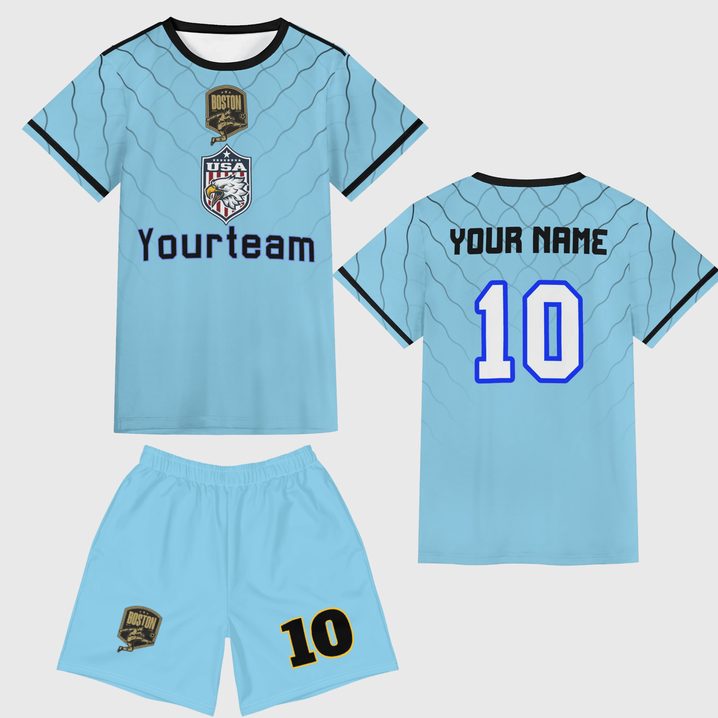 Custom Soccer Uniform (Tiger-Blue) - Weave West