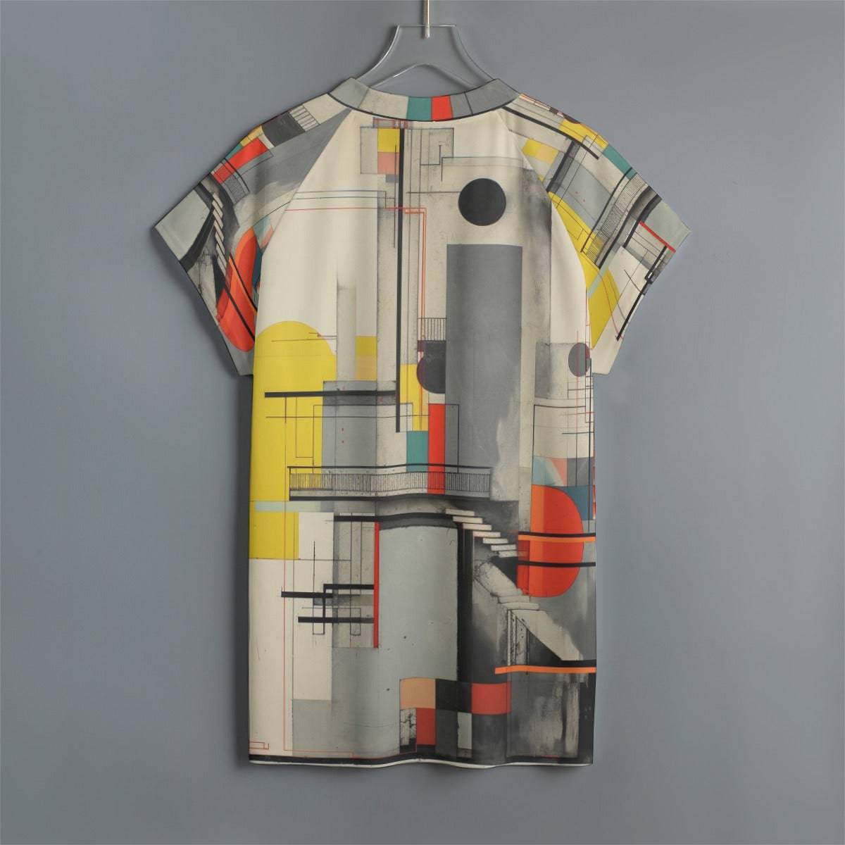 Raglan Sleeves Wrinkle Free Shirt (Glitch Effect) - Weave West