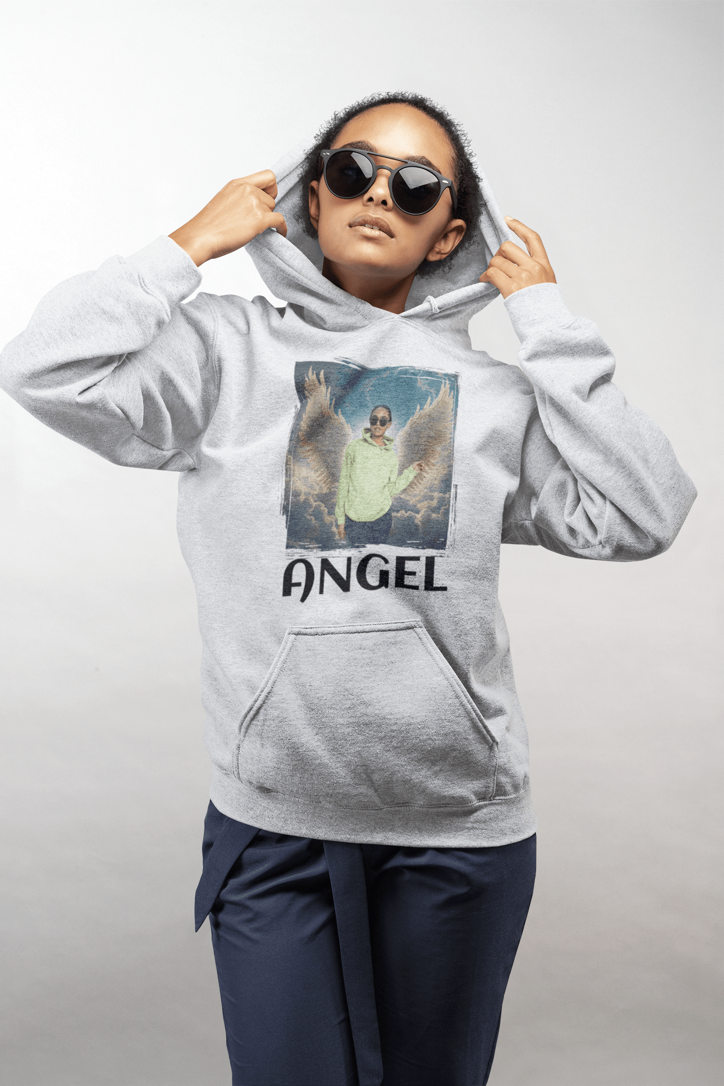 Women Custom Gildan Hoodie (Angel) - Weave West