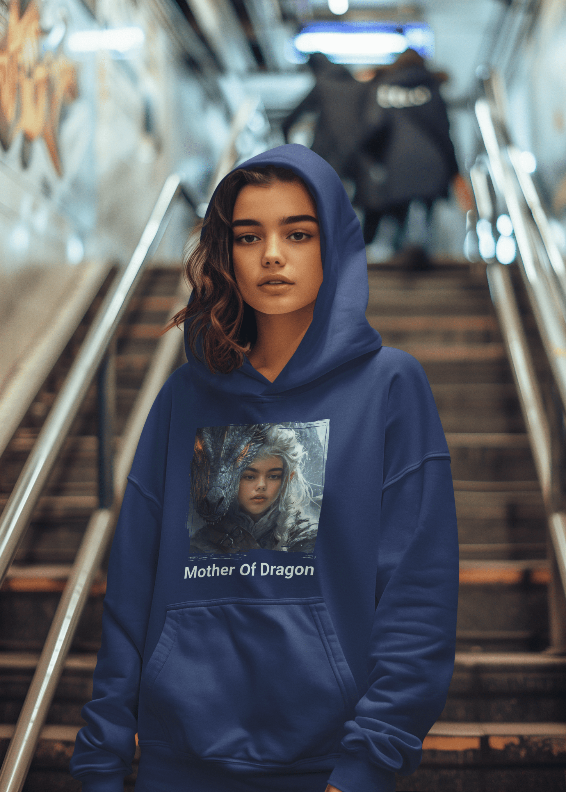 Women Custom Gildan Hoodie (Dragon Mother) - Weave West