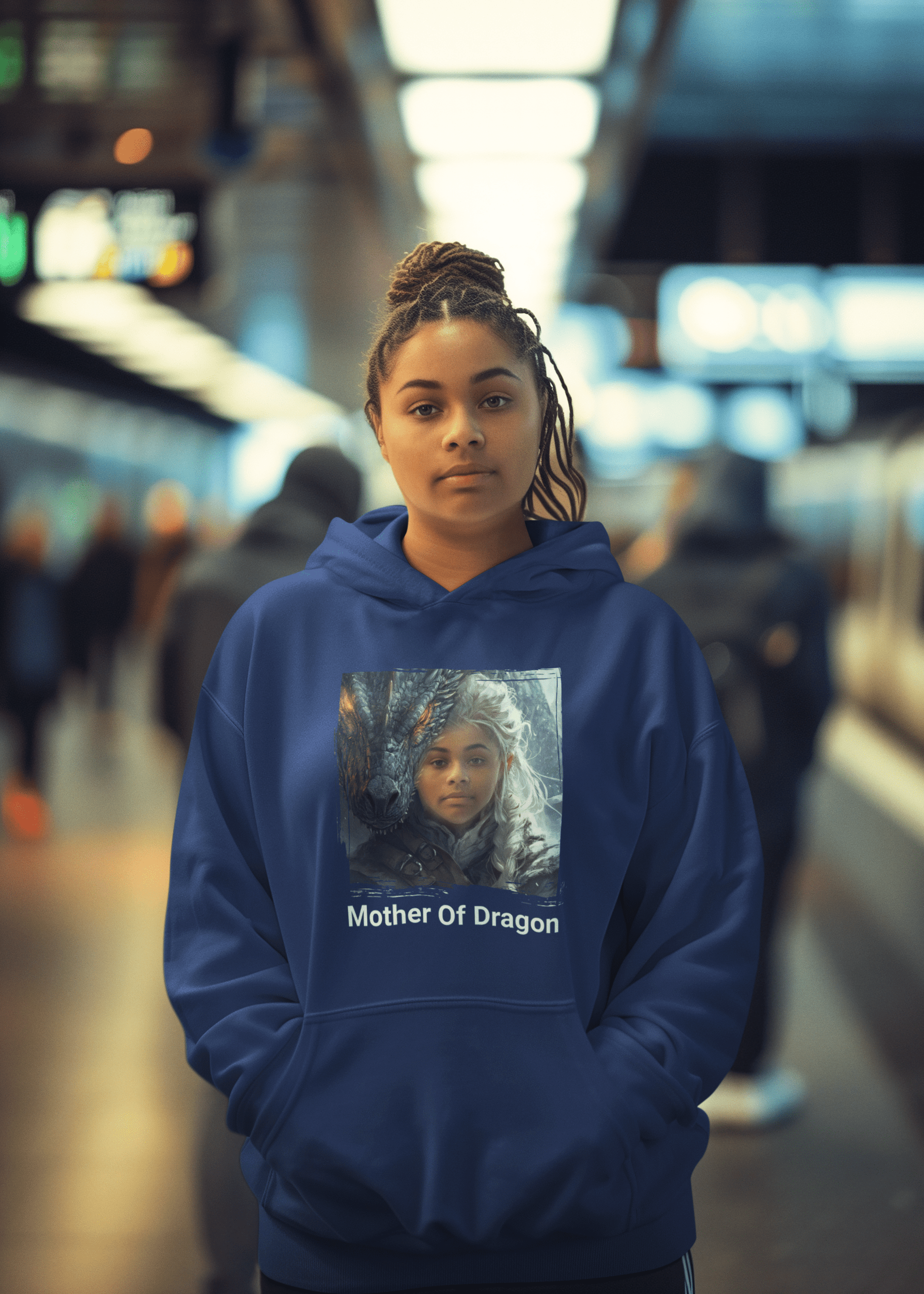 Women Custom Gildan Hoodie (Dragon Mother) - Weave West