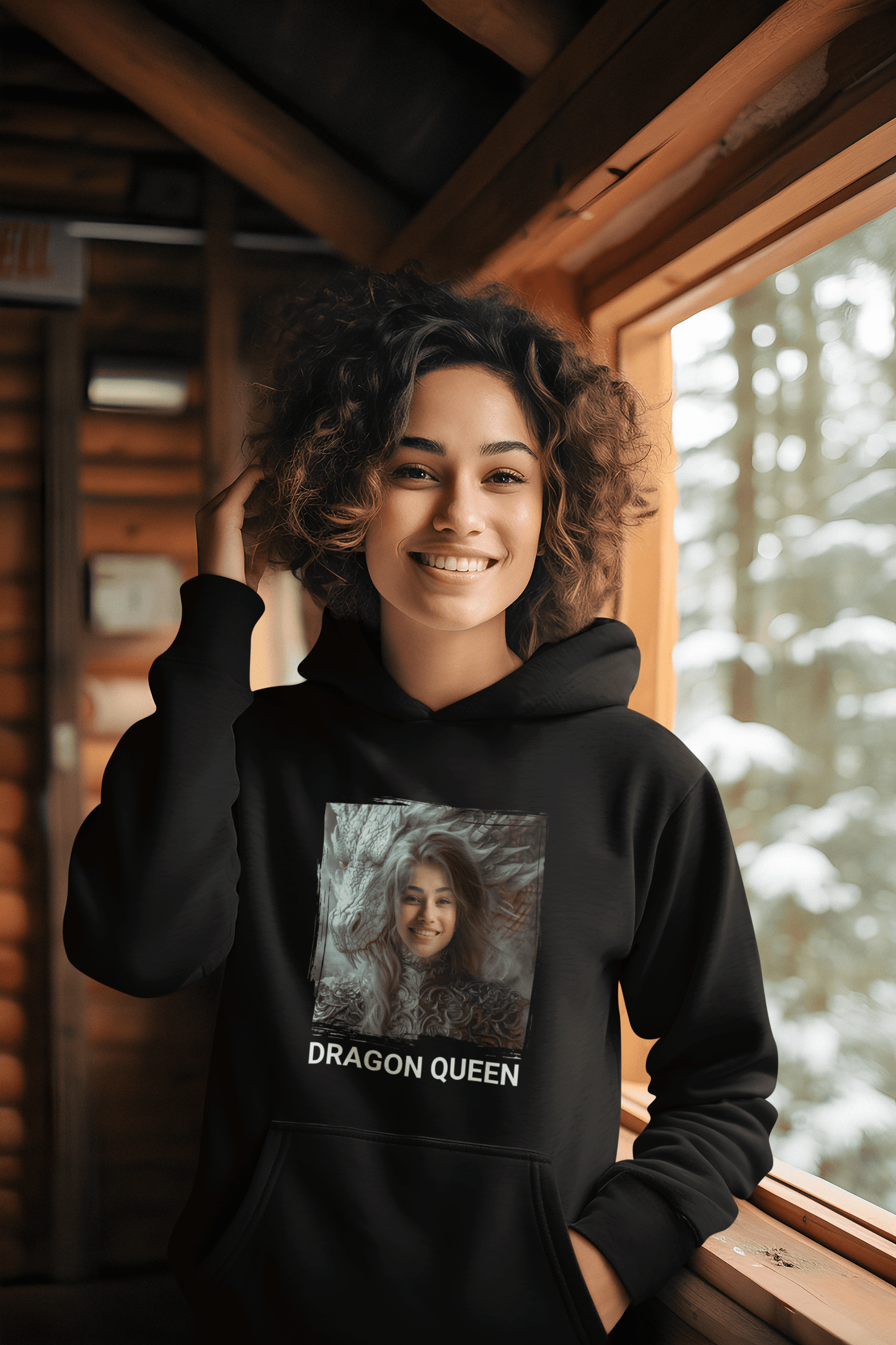 Women Custom Gildan Hoodie (Dragon Queen) - Weave West