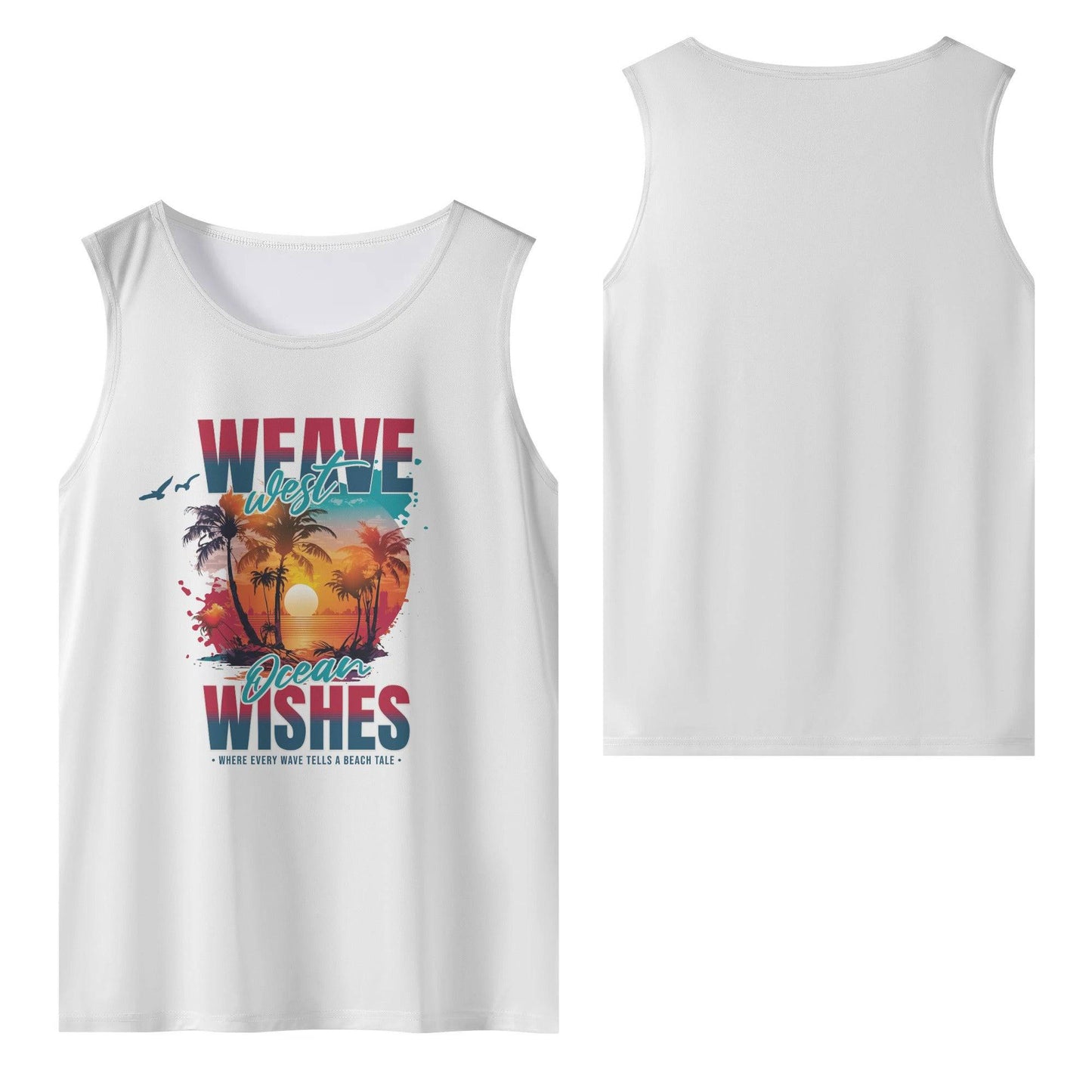 Wrinkle Free Sleeveless Tank (Ocean Wishes) - Weave West