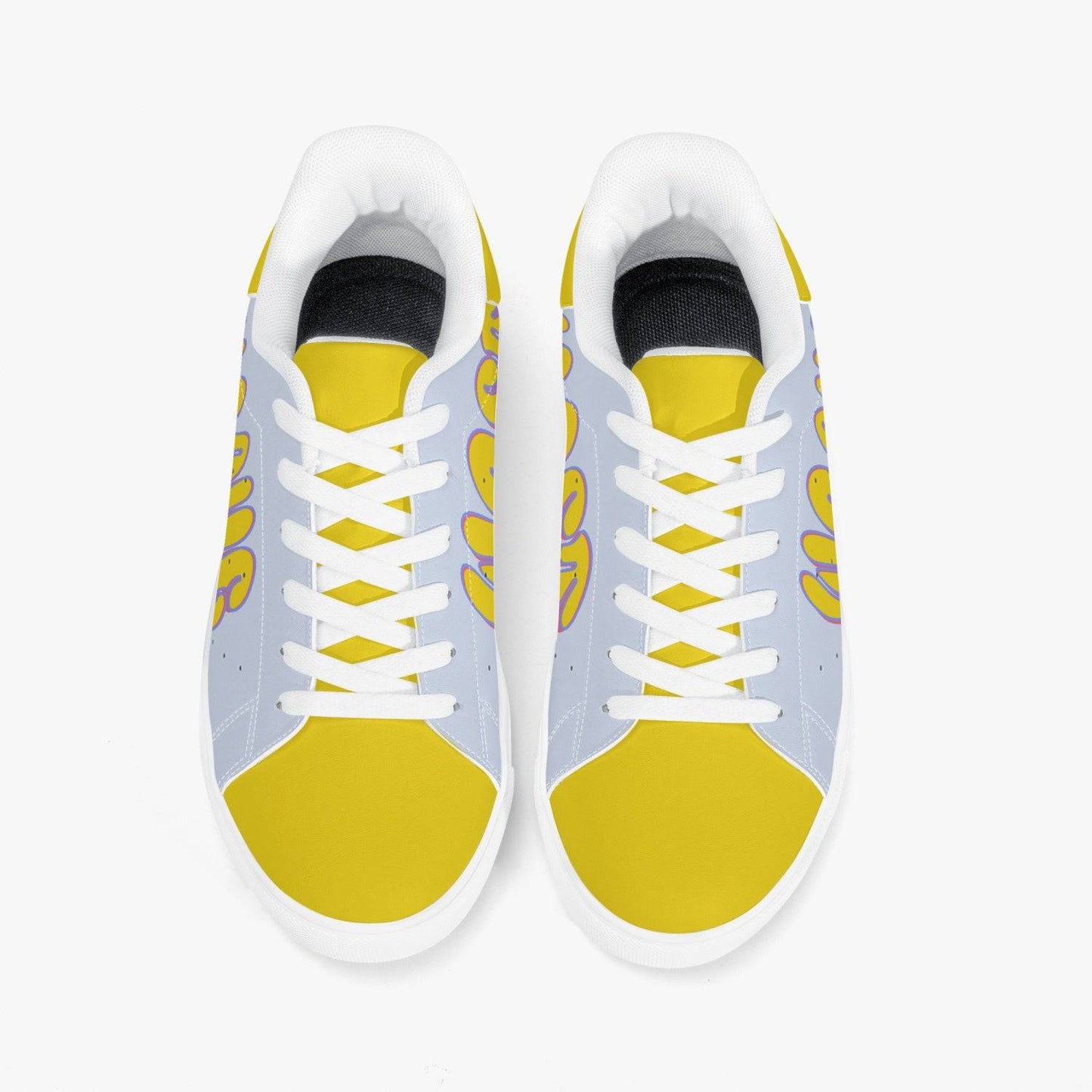 Classic Low-Top Leather Pale Sky Sneakers - Weave West