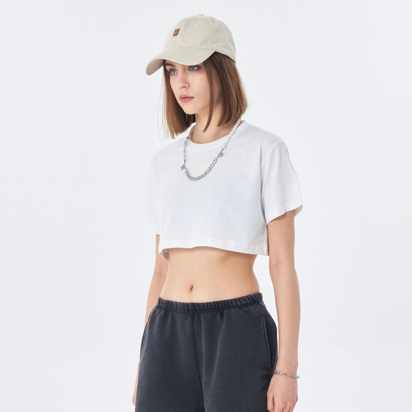 Soft Cotton Loose Crop Top Hi Oh Sun | Loose Crop Shirt - Weave West