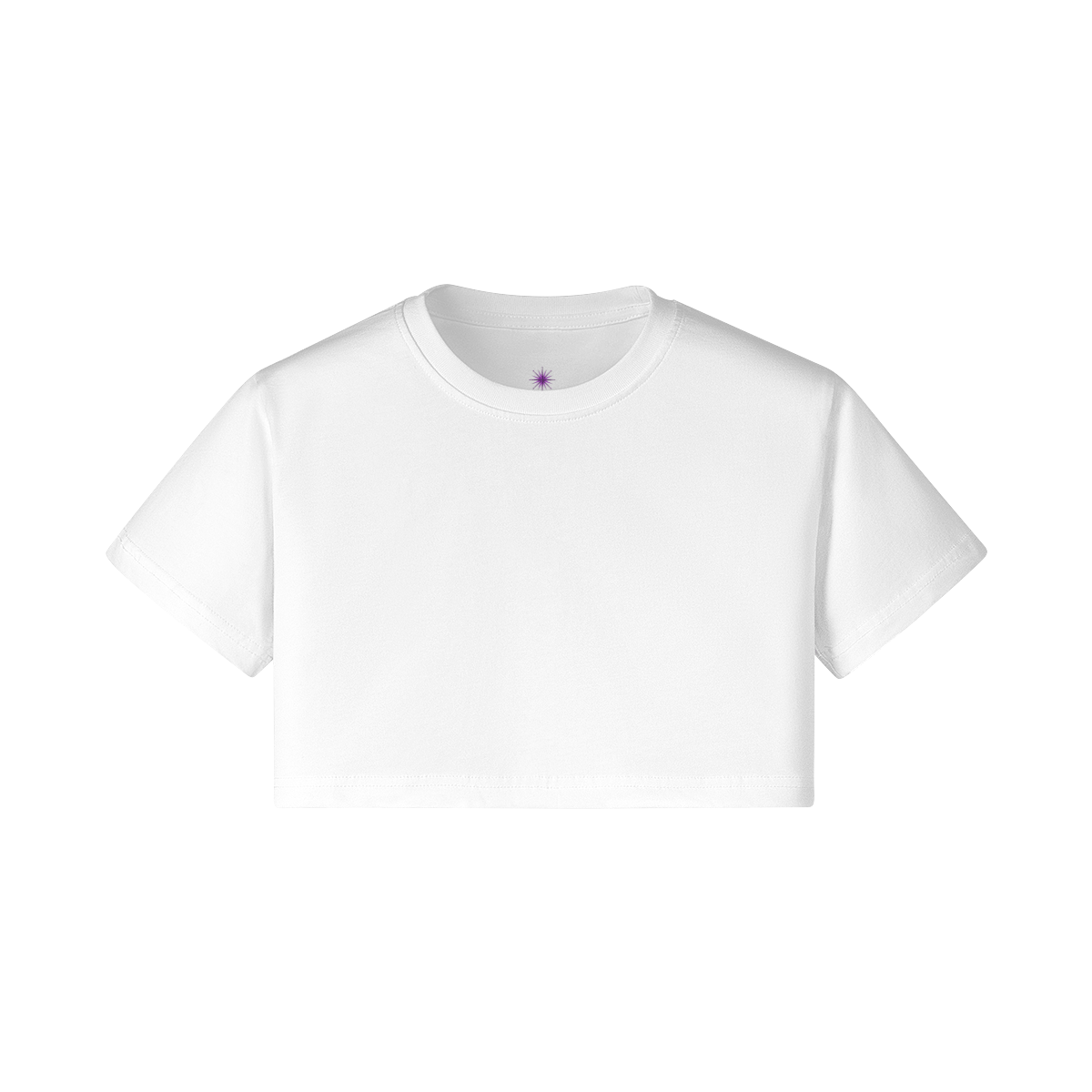 Soft Cotton Loose Crop Top Signature 2 | Loose Crop Shirt - Weave West