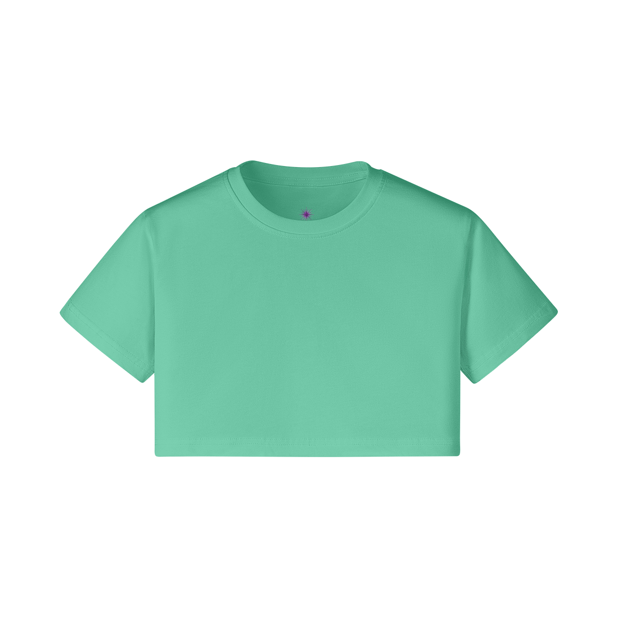 Soft Cotton Loose Crop Top Signature 2 | Loose Crop Shirt - Weave West