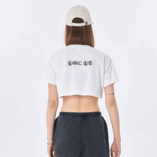 Soft Cotton Loose Crop Top Signature 2 | Loose Crop Shirt - Weave West