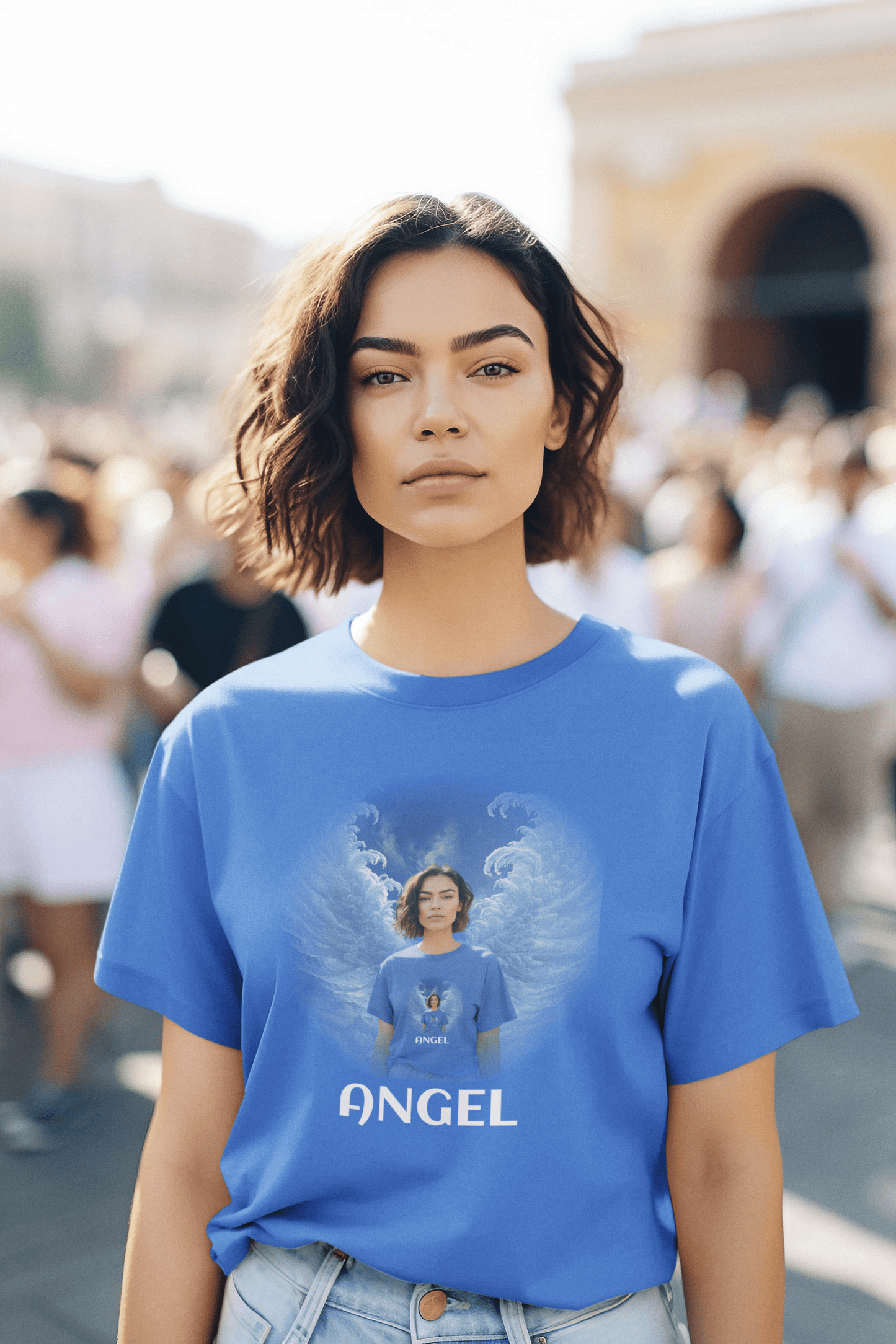 Women Custom T-Shirts (Angle) - Weave West