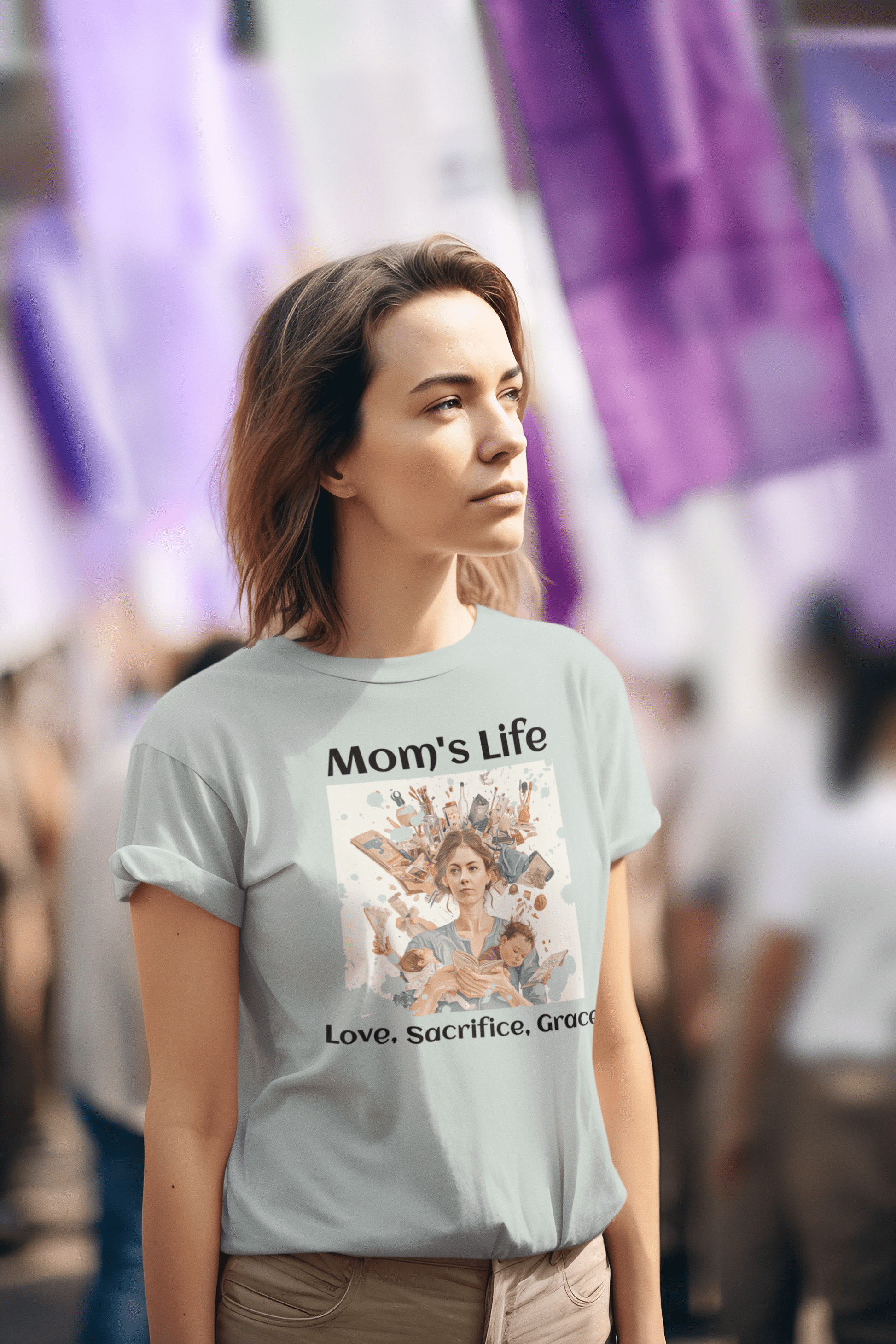 Women Custom T-Shirts (Mom's Life) - Weave West