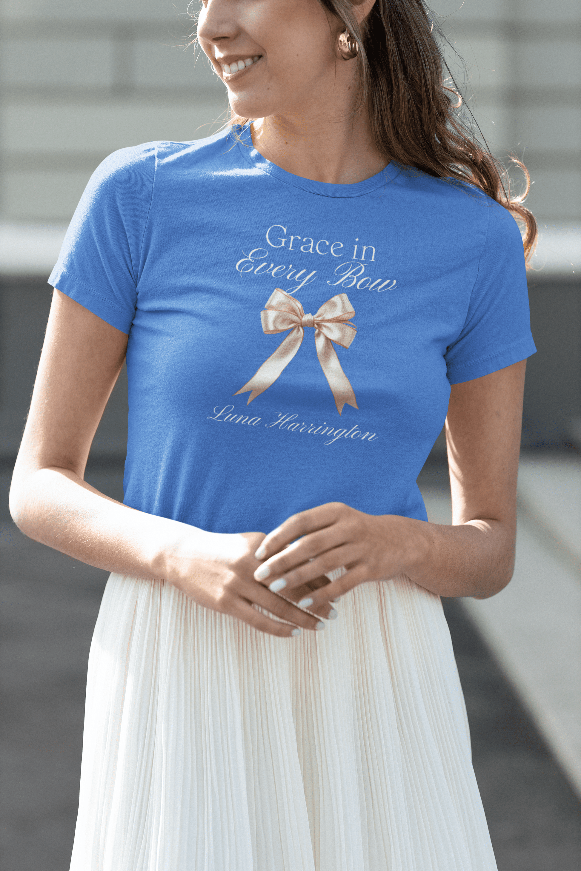 Personalized Soft Cotton Tee (Grace In Every Bow) - Weave West