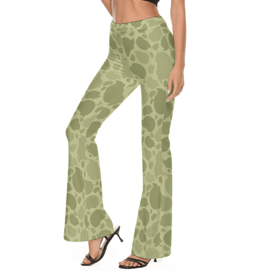 High Elastic Flare Pants Camo | Women Flare Leggings - Weave West