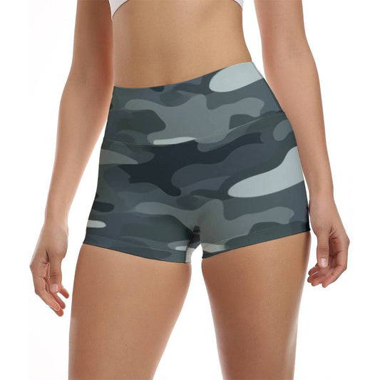 Stretchy High Waisted Short Shorts Camo 1 - Weave West