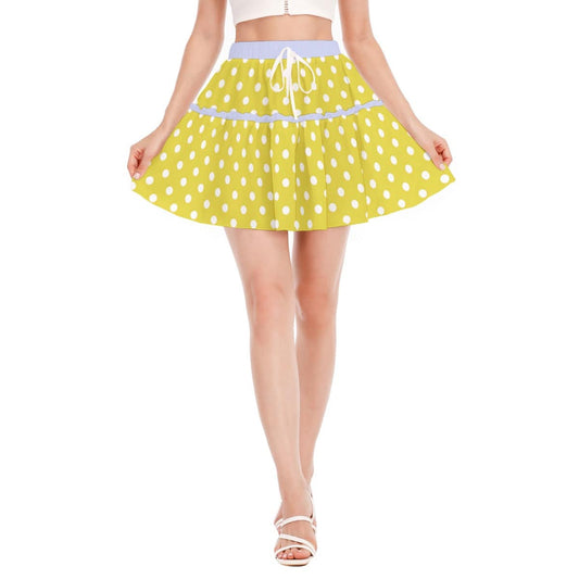 Women Ruffled Mini Skirt Dots 2 - Weave West