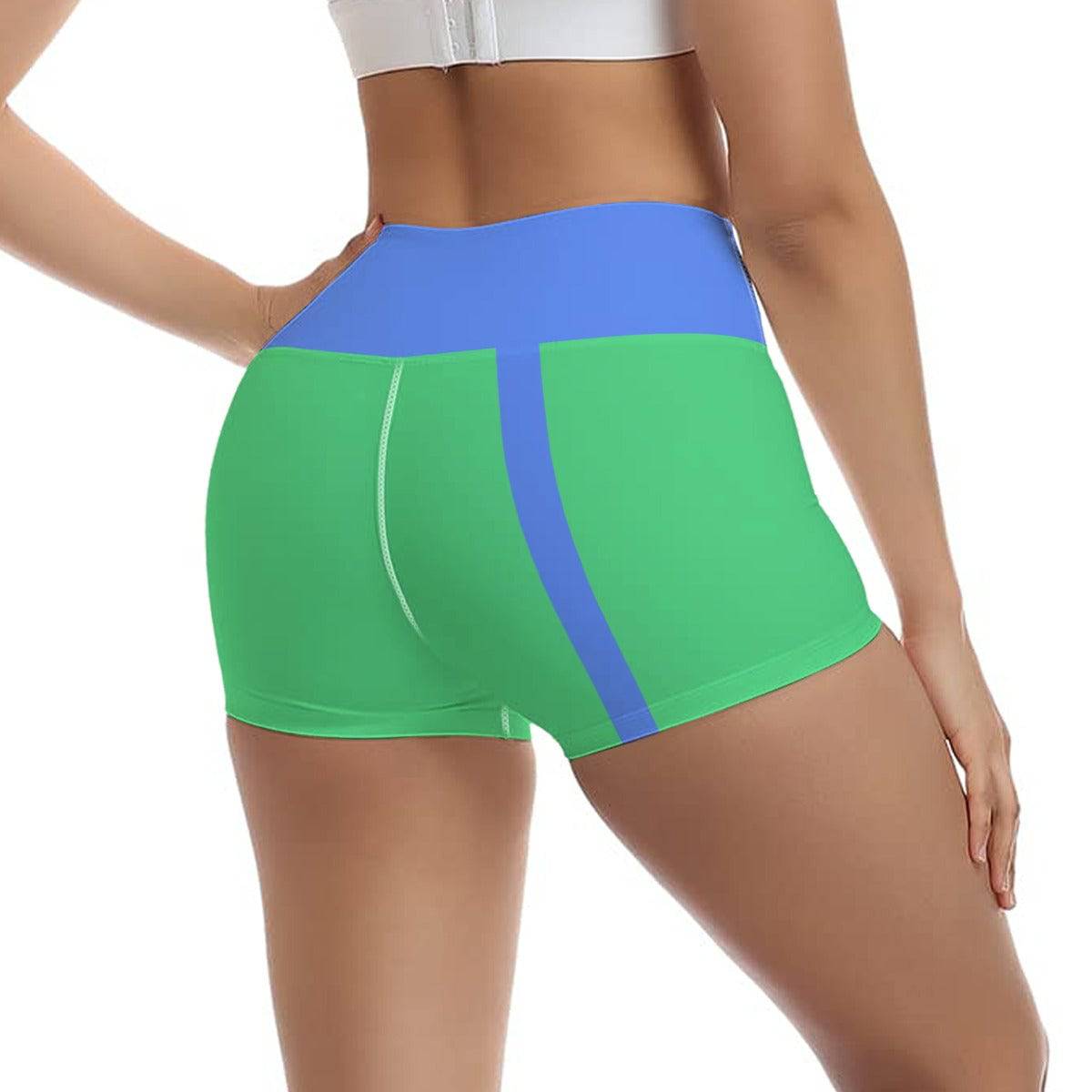 Stretchy High Waisted Shorts Lush Meadow - Weave West