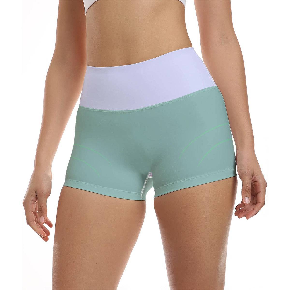 Stretchy High Waisted Shorts Misty Mint - Weave West