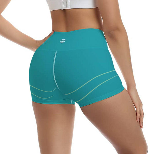 Stretchy High Waisted Shorts Sapphire Tide - Weave West