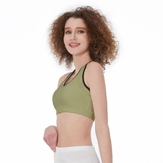 Casual Sports Bra Savanna Grass | Women Active Comfortable Bra - Weave West